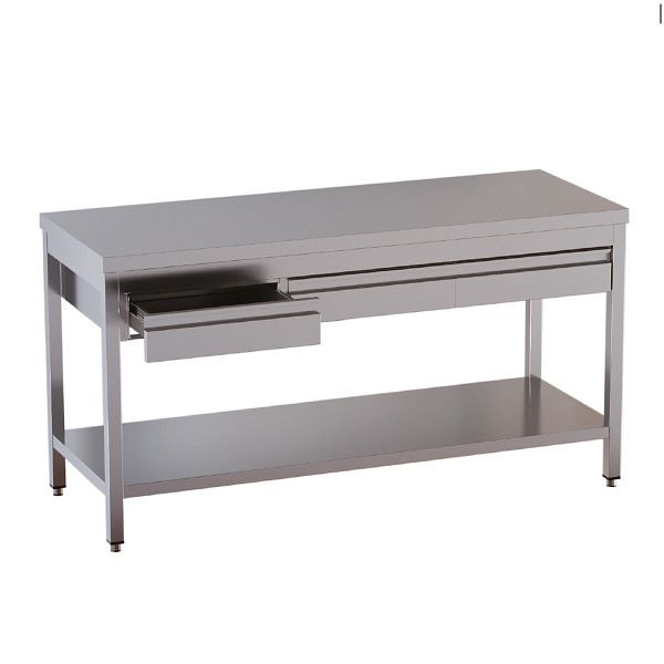 Vaiotec TOPLINE Arbeitstisch / Grundboden, 2 Schubladen, 1000 x 600 mm, 12535