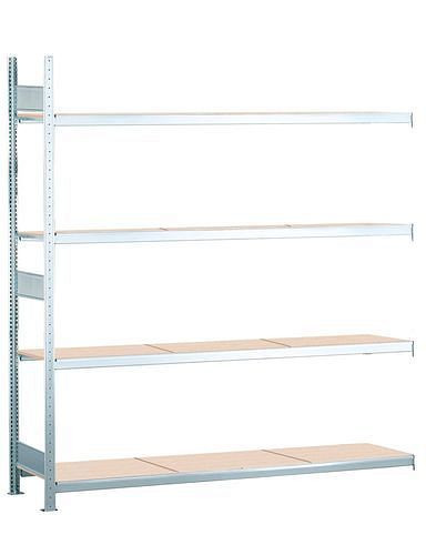 Schulte Weitspannregal mit Spanplatten, Anbaufeld, 4 Lagerebenen, Fachbreite 2500 mm, 2506 x 536 x 2500 mm, 278969