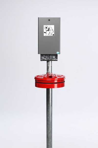 VAR Hundetoilette DS 7, Wandkonsole rot, (Vigipirate), Metalldeckel, DS 2 eisenglimmer, 21320