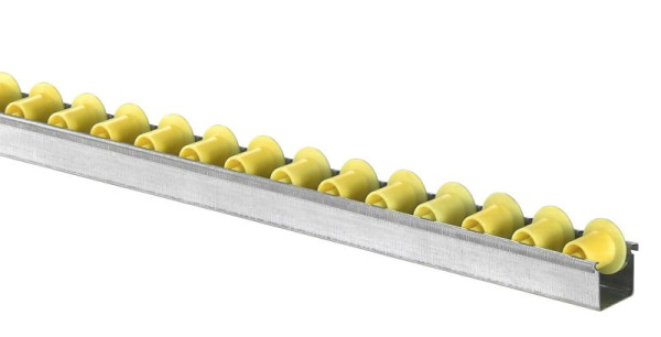 BS Rollen Mini Röllchenleiste mit Spurkranzröllchen Durchmesser 18/28 mm, Teilung 33 mm, 406.000