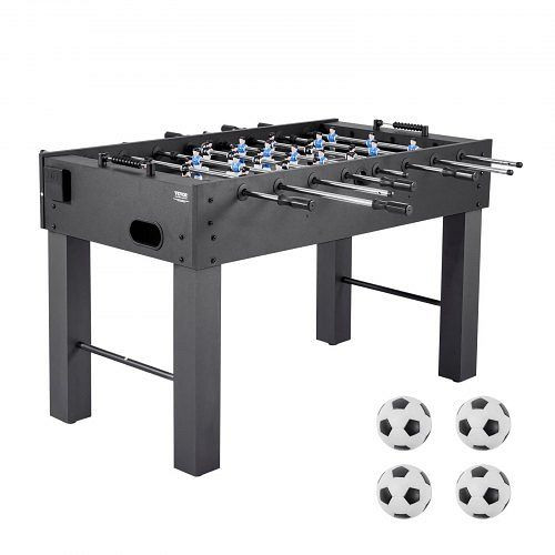 VEVOR Tischfußballtisch (1372 x 737 x 878 mm), Indoor, inkl. 4 Bälle, Punktezähler & 2 Getränkehalter, langlebig, ZZKZQZ55YCBB7M5L3002V0