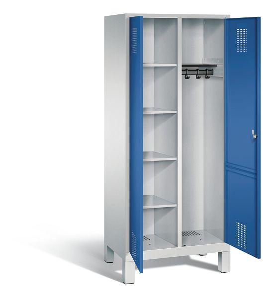 C+P Putzmittel-Spind Evolo, H1850xB810xT500mm, Farbe: Lichtgrau / Enzianblau, 48060-22 S10038