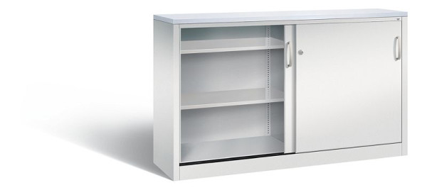 C+P Sideboard mit Schiebetüren Acurado, H1000xB1600xT400mm, Farbe: Lichtgrau, Bügelgriff, 2146-00 S10128