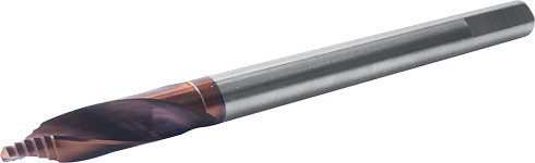 Busching Turbo-Fräsbohrer Vollhartmetall 8,5 x 115mm, Kopfbeschichtung mit Stufenspitze, 100965