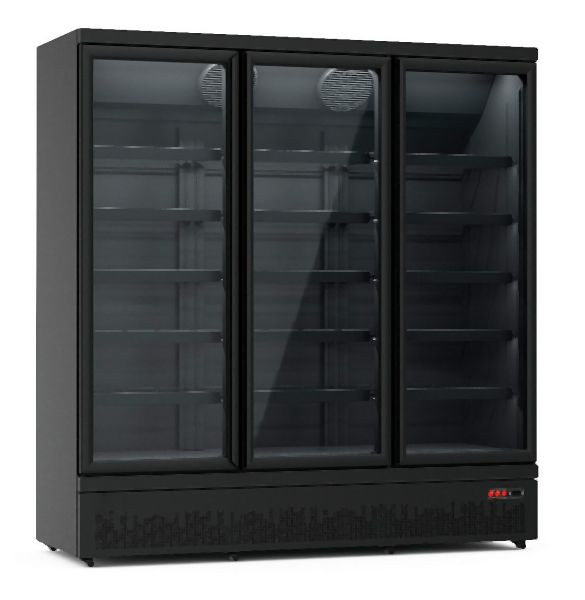 A&S Polarny Flaschenkühlschrank 1600 L, 1800 x 705 x 2050 mm, schwarz, 3 Flügeltüren, KS-1600F