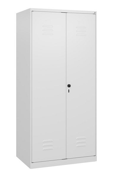 C+P Umkleidespind Classic PLUS SW, 2 Abteile, 1700x800x500mm, 9016/9016, Drehriegel, 0800027-22 S10012
