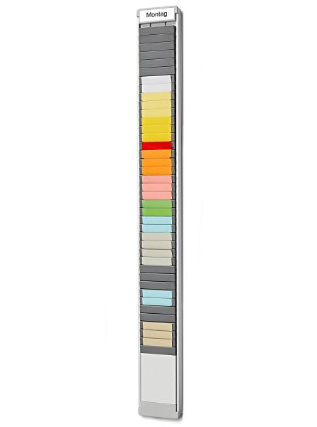 Ultradex T-Kartentafel, flexibel, Maße (BxH): 84 x 510 mm, 20 Schlitze, 529120