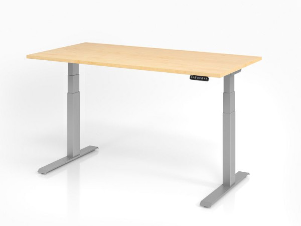 Hammerbacher Schreibtisch XDKB16, 160 x 80 cm, Platte: Ahorn, 25 mm dick, ABS-Dickkante, Rechteckform, VXDKB16/3/S