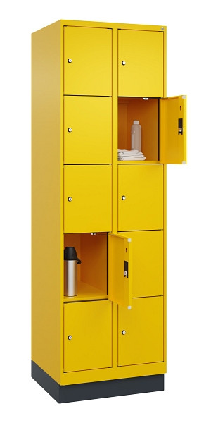 C+P Schließfachschrank Evolo PLUS, mit Sockel, 10 Fächer, 1950x600x500mm, 1023/1, 049020-205 S10022