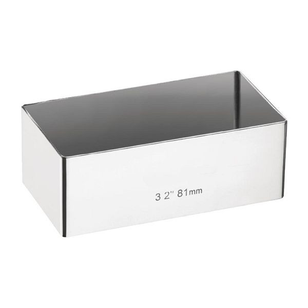 Vogue Mini-Tortenring rechteckig 8 x 4cm, E062, 3334493760613