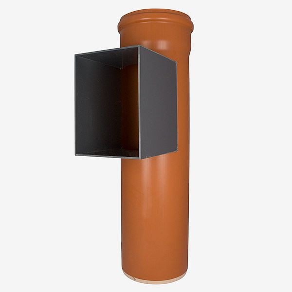 HKW Türschurrenrohr PVC, rechteckig, Ø 300 mm, Tiefe 250 mm, 9112