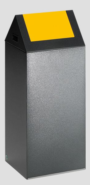VAR Wertstoffsammelgerät WSG 55 S Korpus antik-silber, Einwurfklappe gelb, 21020