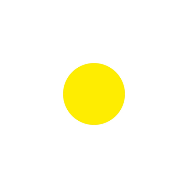 Eichner Stellplatzmarker "Ronde", O 50 mm, Dicke 0,7 mm, PC, für glatte Untergründe innen, sehr widerstandsfähig, gelb, VE: 25 Stück, 9225-20051-040