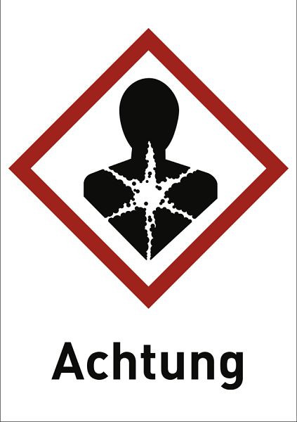 Moedel Ernste Gesundheitsgefahr (GHS 08) Achtung, Folie, 148x210 mm, 56447