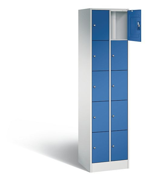 C+P Schließfachschrank Serie 8070, H1950xB460xT480mm, Farbe: Lichtgrau / Enzianblau, 80700-20 S10006
