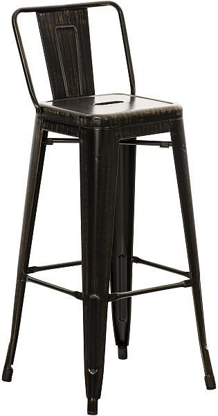CLP Barhocker Mason antik, schwarz-gold, 10481667, 4250420267866