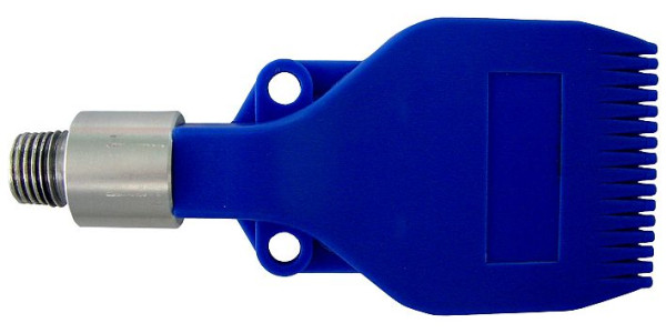 ELMAG Flachstrahldüse, 16-Loch für Ausblaspistolen, POM (Düse) /Alu (Adapter), 32537