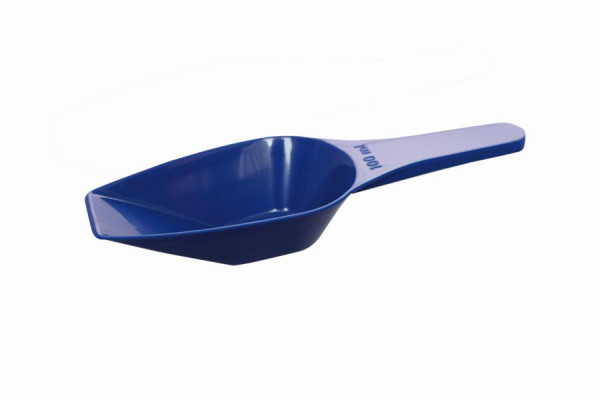 Schneider Messschaufel aus Polyethylen, Länge: 200 mm, Volumen: 100ml, blau, 200348