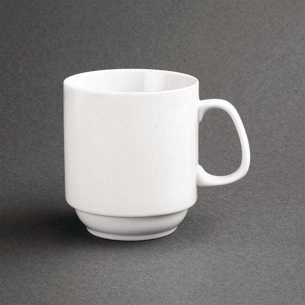 Olympia Whiteware stapelbare Becher 28,4cl, VE: 12 Stück, CB461