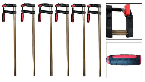 VaGo-Tools Profi Schraubzwinge 800x120 mm Zwinge Leimzwinge Klemmzwinge Temperguss, VE: 6 Stück, 220-007x6_dv