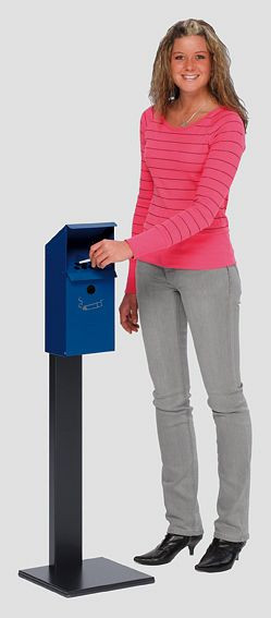 VAR Wandascher WH 41, mit Standfuß schwarz, enzianblau, 12083