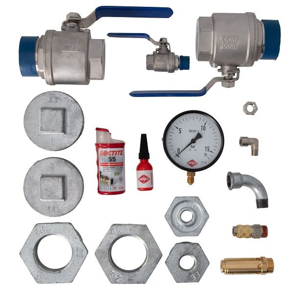 Airpress Armaturensatz für Druckluftbehälter 2000-3000L 3" 16 bar und Kompressor 2" 55-90 kW, PL23200-16