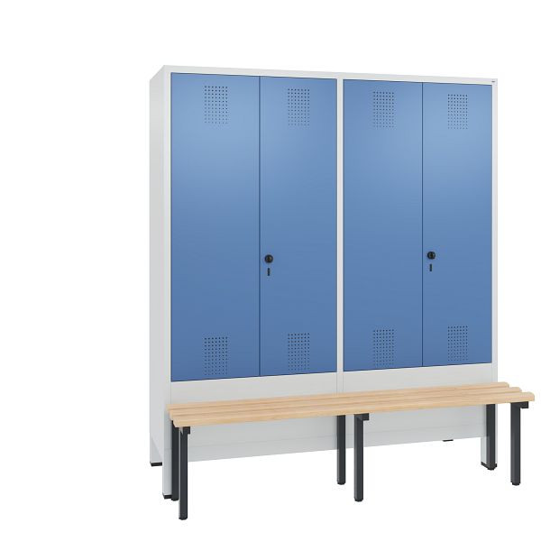 C+P Spind Evolo, 4 Abteile, H1850xB1590xT815 mm, Grau/Fernblau, 48032-42 S10269