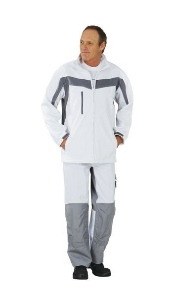 Planam Plaline Softshelljacke, reinweiß/zink, Größe XS, 2703040