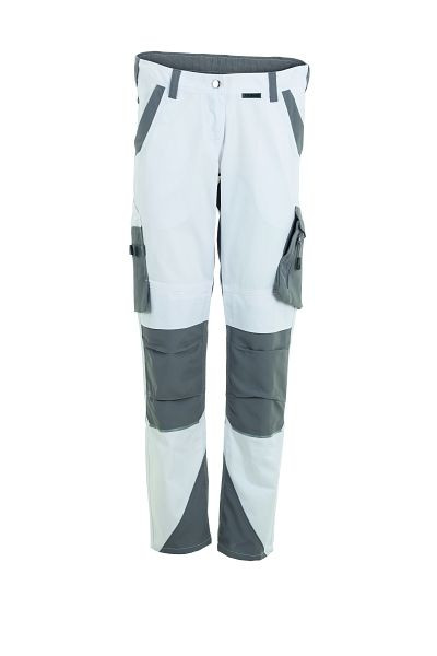 Planam Norit Damen Bundhose, weiß/zink, Größe 50, 6418050