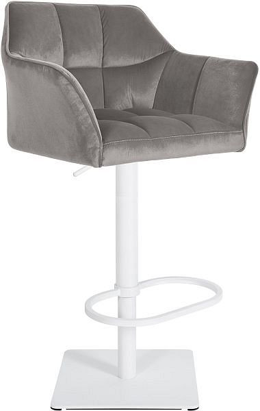 CLP Barhocker Damaso W Samt, grau, 321945, 4251756488277