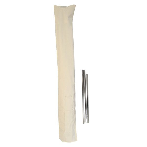 Mendler Schutzhülle Sonnenschirme bis 3m z.B. Casoria/C57/Florida, Hülle Schutzhaube Klettverschluss, Polyester 240g/m², creme, 105691