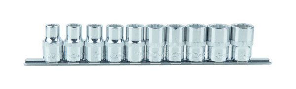 KS Tools 1/2" CHROMEplus 12kant-Stecknuss-Satz, 10-teilig 10-19mm, 918.0655