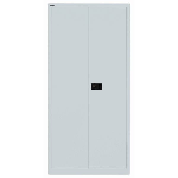 Bisley Flügeltürenschrank UNIVERSAL, 4 Fachböden für 5 Ordnerhöhen, Breite 914 mm, Tiefe 400, 145 lichtgrau antibakteriell, 80kg je Fachboden, E782A04G145