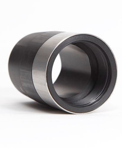 DENIOS Stutzen R 2" innen, 100 mm, schwarz, 179642, 4030144605768