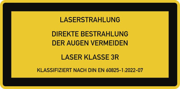 Moedel LASER KLASSE 3R DIN 60825-1, Textschild, Folie, 105x52 mm, 59741