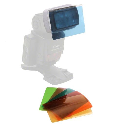 Walimex Farbfilter-Set für Kompaktblitze, 6 teilig, 1016964