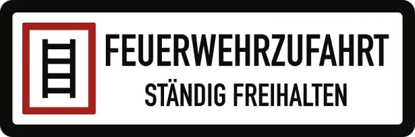 Moedel Feuerwehrzufahrt ständig freihalten, Aluminium, 1000x330 mm, 57497