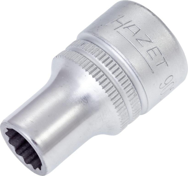 Hazet Steckschlüsseleinsatz, Doppelsechskant, Vierkant hohl 12,5 mm (1/2 Zoll), Außen-Doppel-Sechskant-Tractionsprofil, 3/8 ", 900AZ-3/8