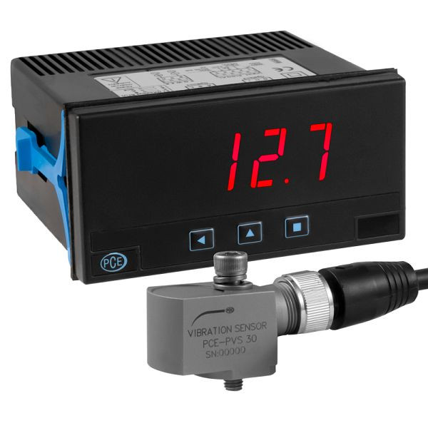 PCE Instruments Piezoelektrischer Vibrationssensor PCE-PVS 30 inklusive Einbau-Anzeige PCE-DPD-U, PCE-PVS 30-DPD-U