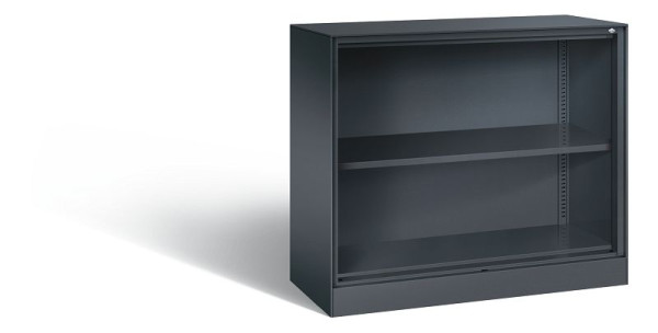 C+P Büroregal Asisto, H915xB1000xT435mm, Farbe: Schwarzgrau, 2 OH, 140052-000 S10049