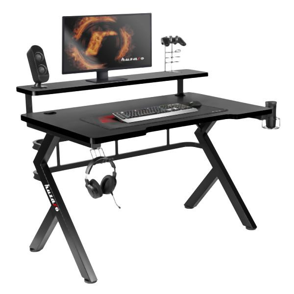 Huzaro Schreibtisch Hero 5.0 Schwarz, 120 cm x 60 cm, HZ-HERO 5.0 BLACK, 5907564629751