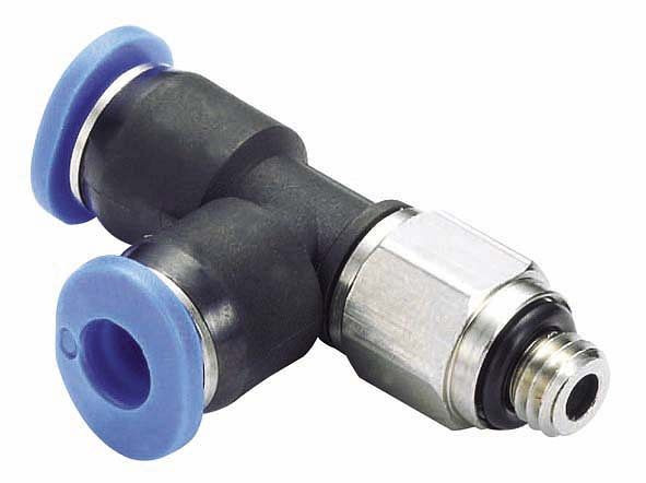 timmer B-LEdM-3-M6-KU, L-Einschraubverschraubung Mini-Serie, drucklos einstellbar, Schlauch-Ø: 3 mm, Gewinde: M6, VE: 10 Stück, 03180652