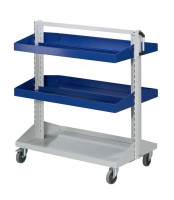 Produktbild von ANKE Werkbänke Grundwagen Wannen; 1250 x 720 x 1350 mm; RAL 7035/5010; mit 4 x Wanne 350 mm, 962.101 ANKE Werkbänke Grundwagen Wannen; 1250 x 720 x 1350 mm; RAL 7035/5010; mit 4 x Wanne 350 mm, 962.101