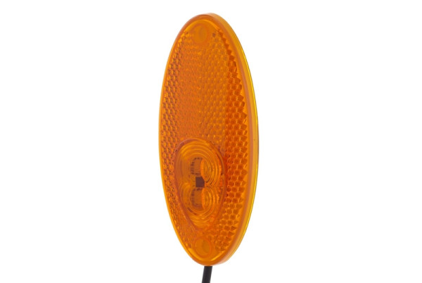 HELLA Seitenmarkierungsleuchte - LED - 24V - Anbau/geklebt - Lichtscheibenfarbe: gelb - LED-Lichtfarbe: gelb - Kabel: 500mm - links/rechts, 2PS 964 295-071