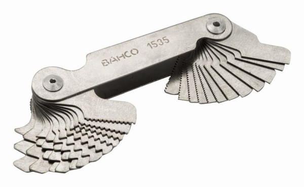 Bahco Schraublehre, 60°, metrisch, 24 Lehren, 1535, 7314150214808
