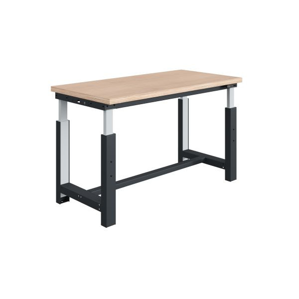 SOFAME SI Werkbank, elektrisch höhenverstellbar, B 1800 x T 750 x H 740 bis 1240 mm, Multiplex-Arbeitsplatte 40 mm, Anthrazitgrau RAL 7016, W010010804GA
