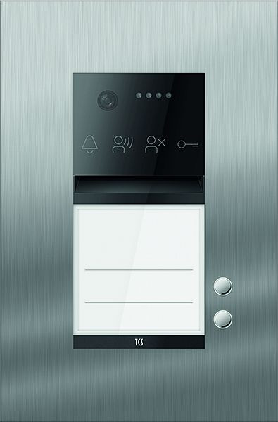 TCS Türkontrollsystem PES PRO Video Außenstation 2T 1 Spalte UP Edelstahl, AVU600102-0030