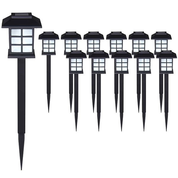 monzana LED Solarleuchten, VE: 12er-Set Schwarz, 992823, 4250525355772