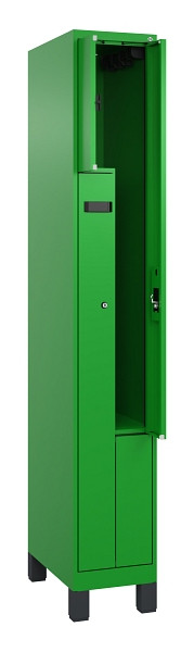 C+P Z-Spind Evolo PLUS, Füße, 2 Fächer, 1950x300x500mm, 6037/6037, Zylinderschloss, 049013-102 S10051