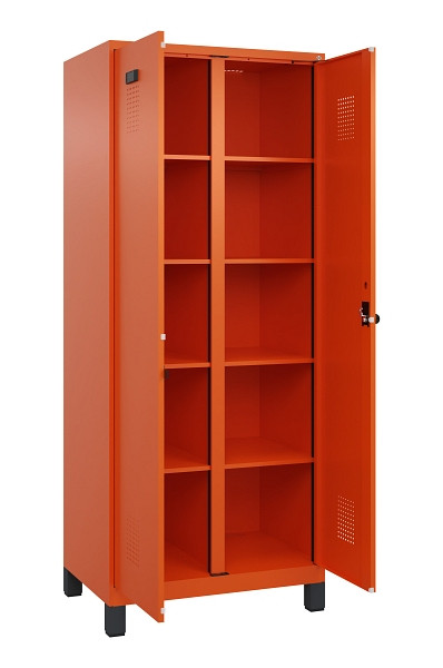C+P Wäsche-Spind Evolo PLUS, mit Füßen, 2 Abteile, 1950x800x500mm, 2004/2004, Verschluss Drehriegel, 049012-22B S10023